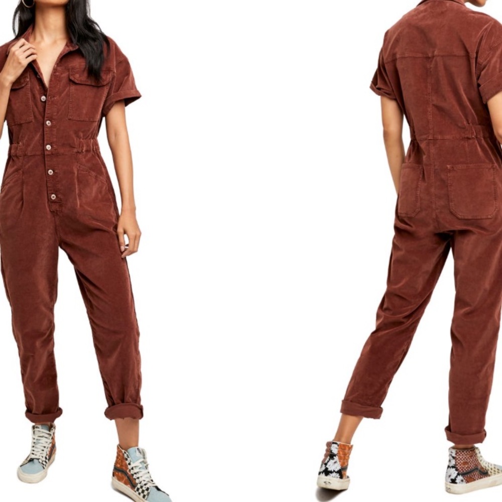 NWT Free People Marci Corduroy Coveralls